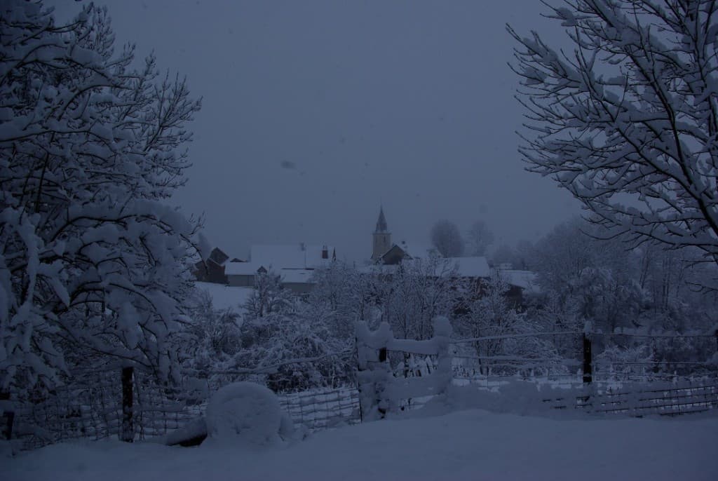20 cm de neige collante