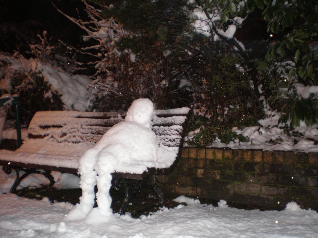 bonhomme de neige au repos