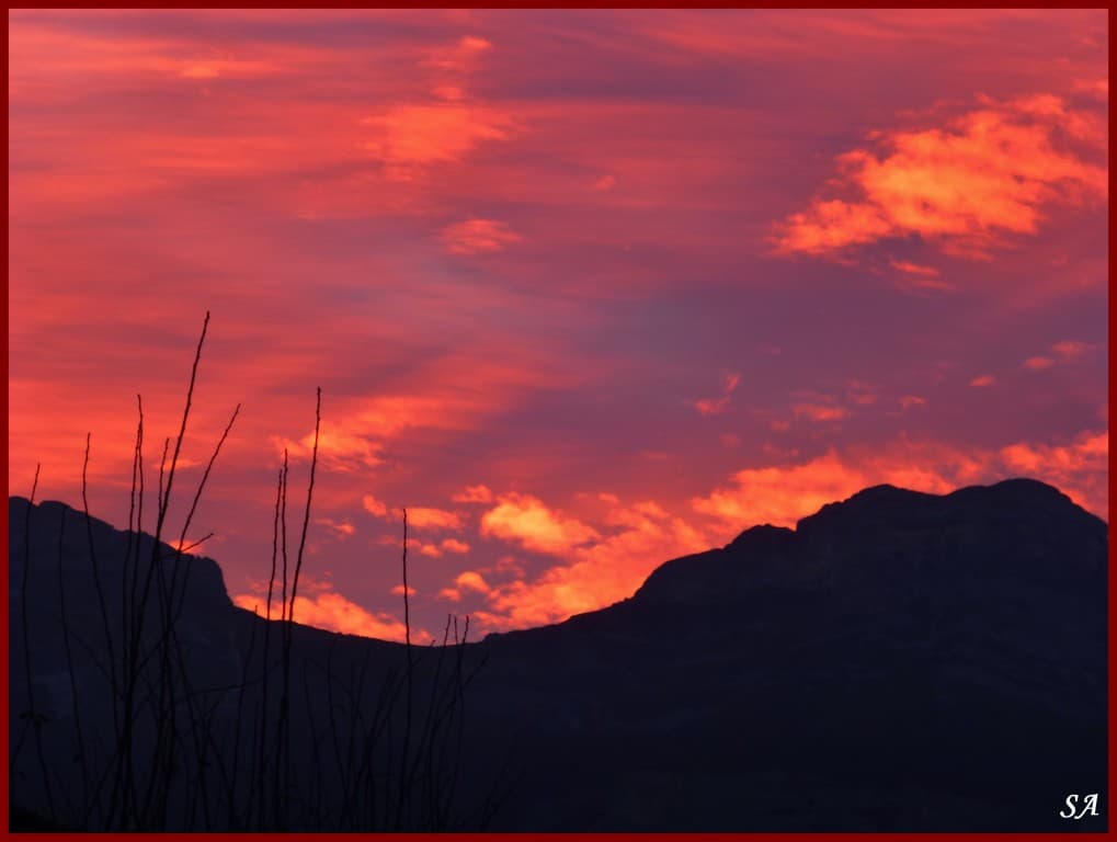 Coucher de soleil flamboyant