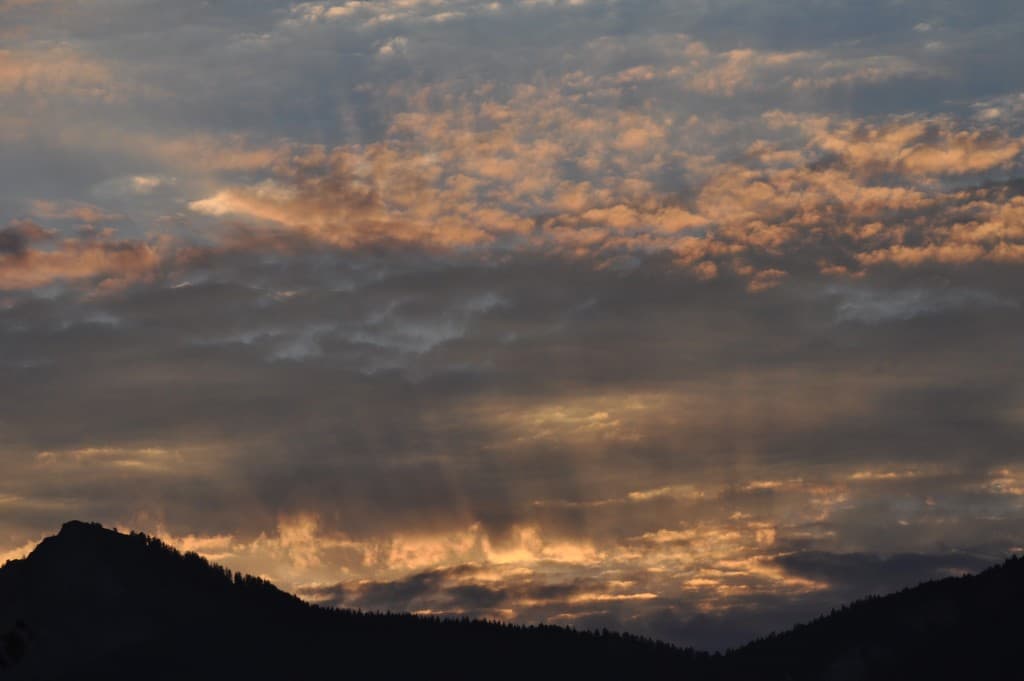 Dernier rayons du soleil en Chartreuse.