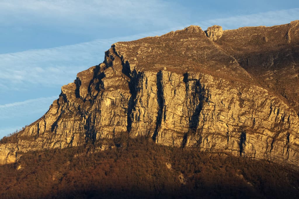 Partie nord du Néron au soleil couchant.