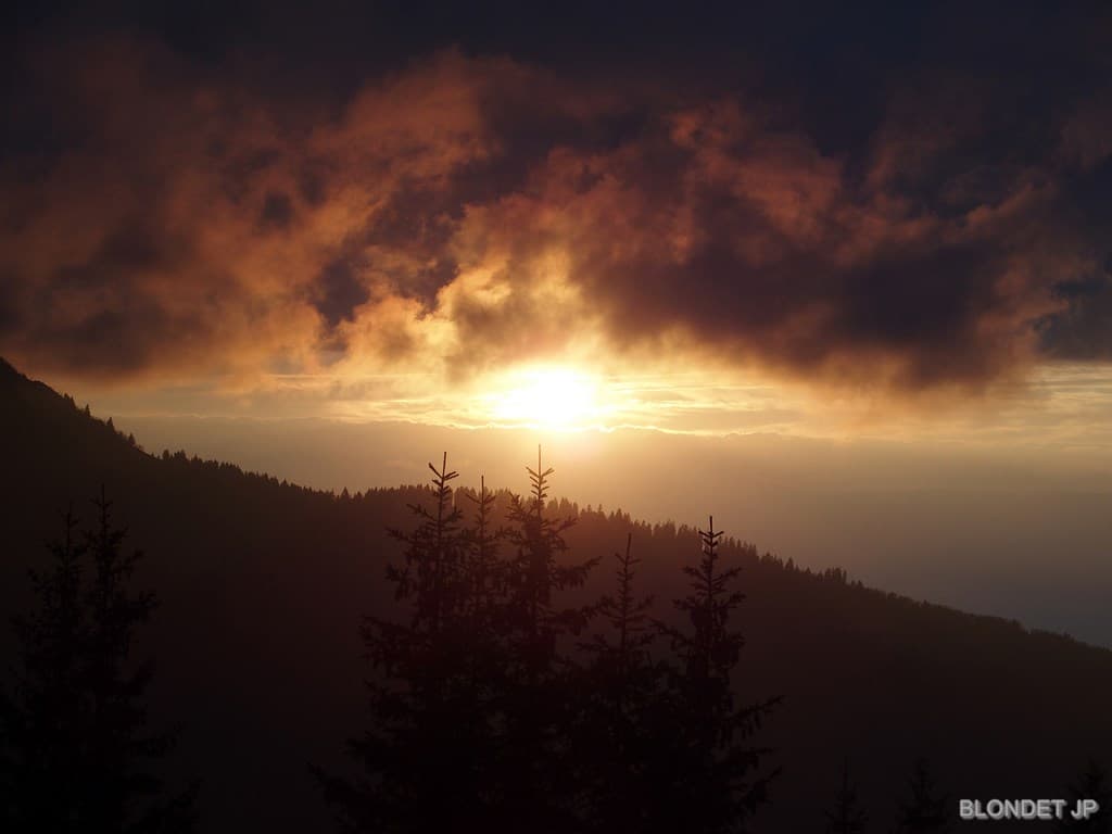 Coucher de soleil sur le Vercors