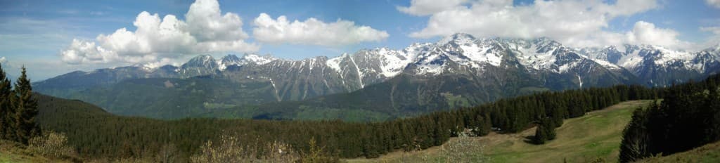 Crêt du Poulet vue Chaîne de Belledonne