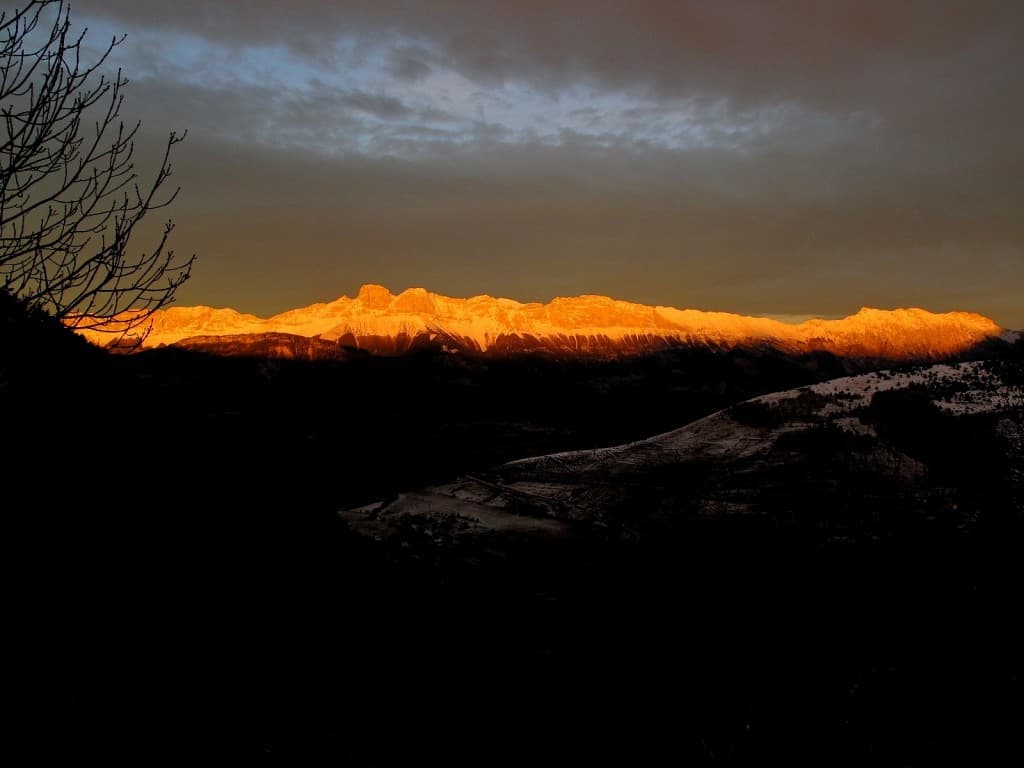 Lever de soleil sur le Vercors