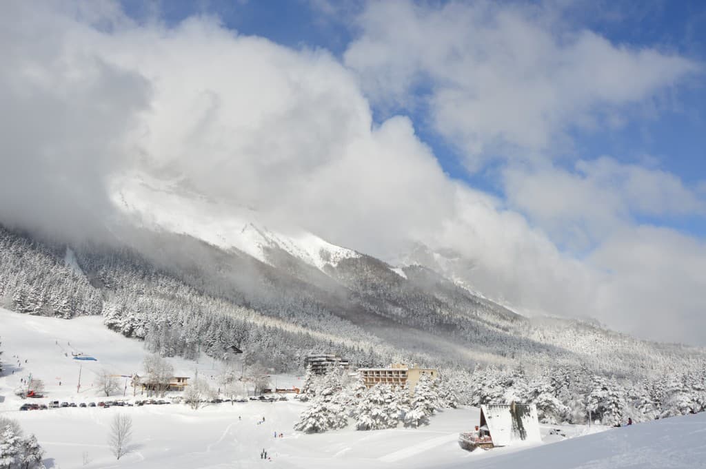 le col de l'arzelier sous la neige