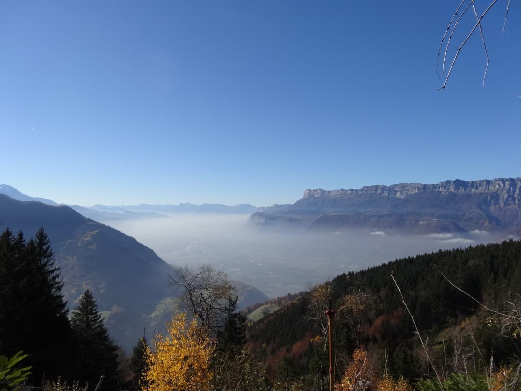 Vallée du Gésivaudan depuis Bramefarine