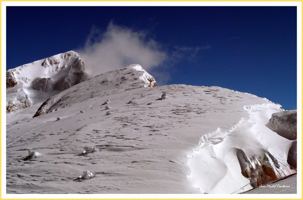 conditions hivernale là haut à 2100 m