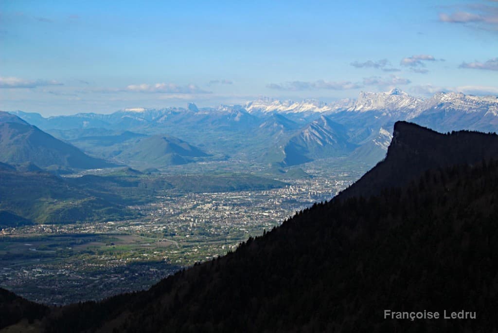 Vue vers Grenoble et le Vercors
