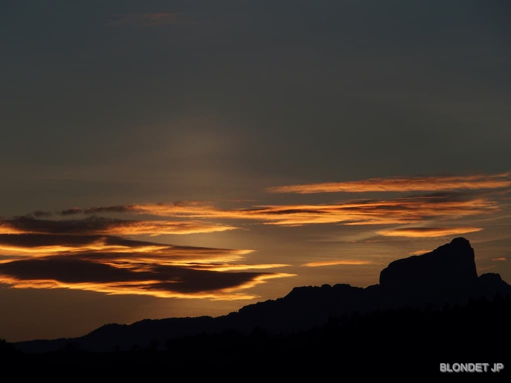 Coucher de soleil sur le Mt Aiguille
