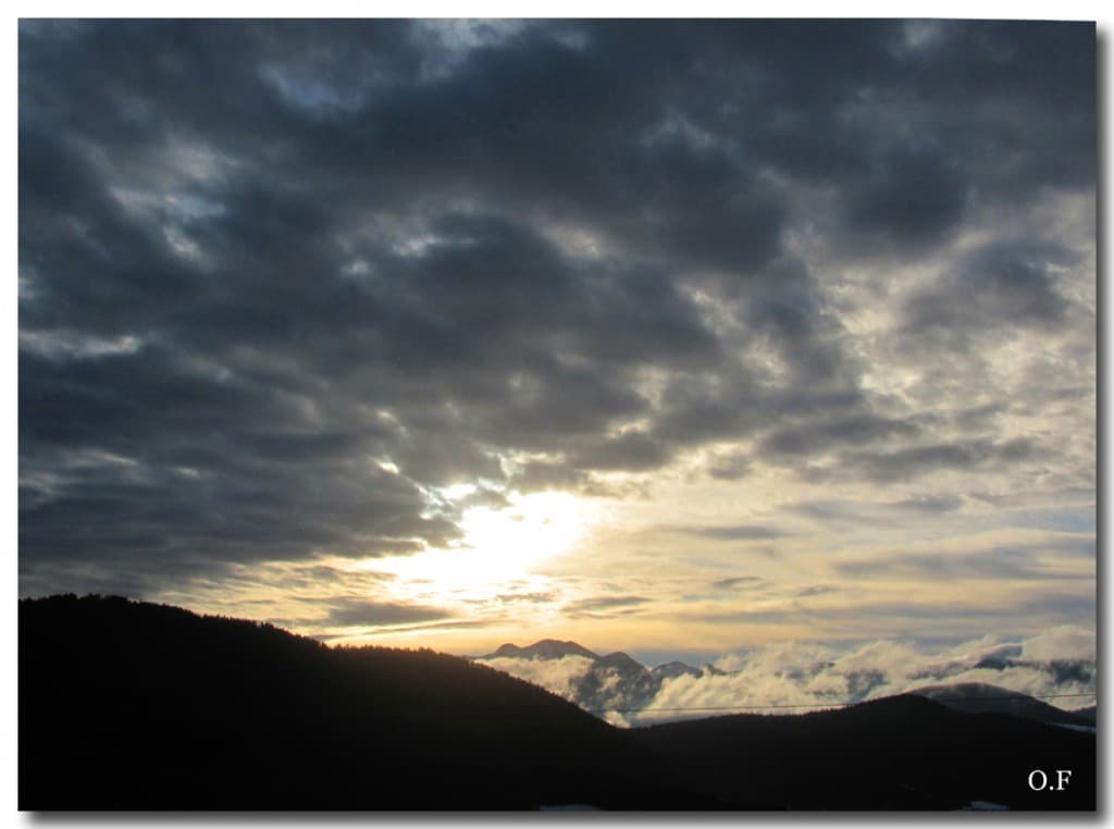 Couher de soleil sur le Vercors Sud