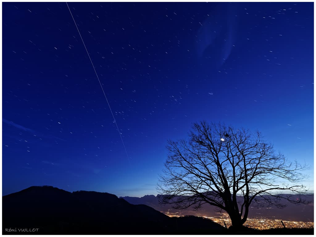 l'ISS traverse le ciel grenoblois
