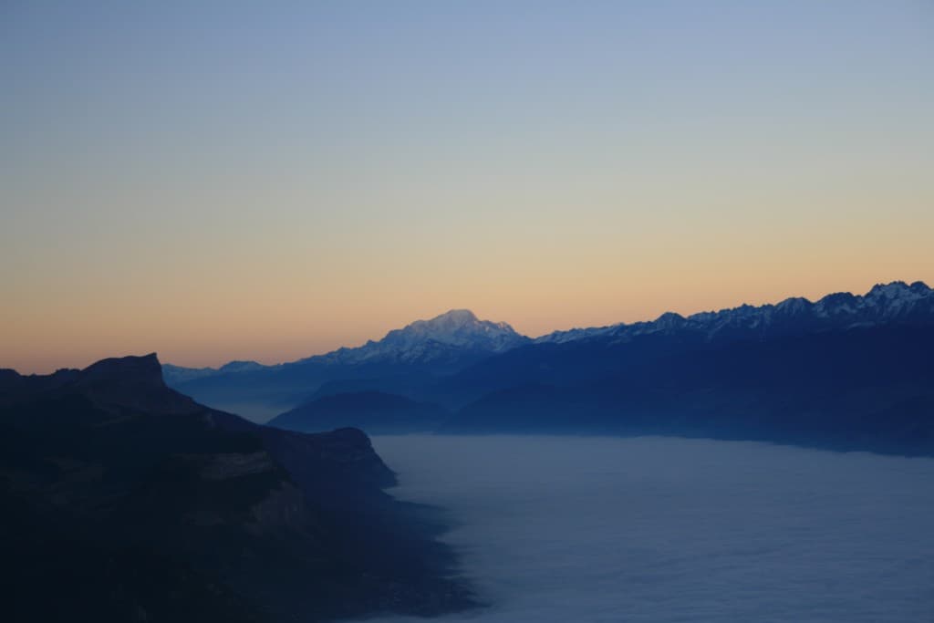 Le premier rayon pour le Mont-Blanc