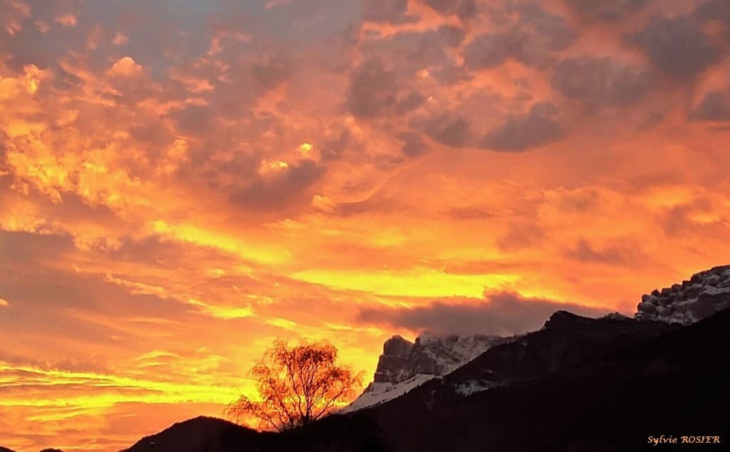 Coucher de soleil flamboyant