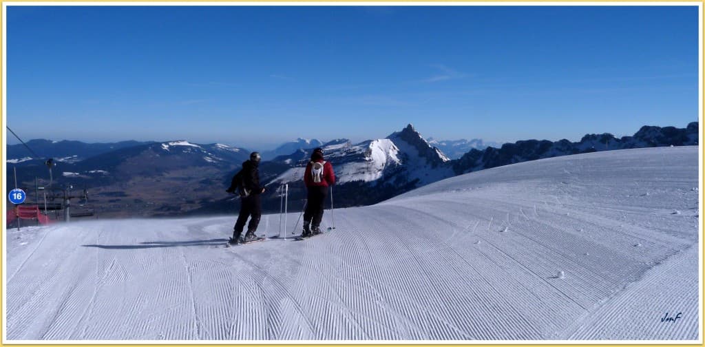 grand bleu sur les pistes du Vercors