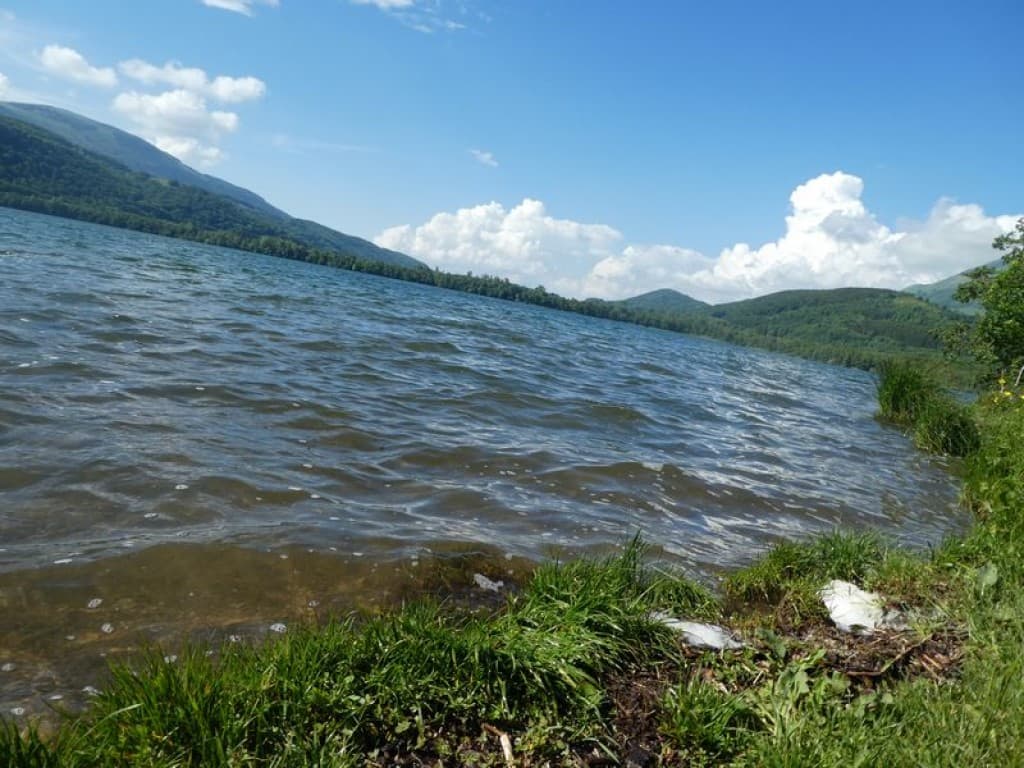 lac agité mais presque tiède