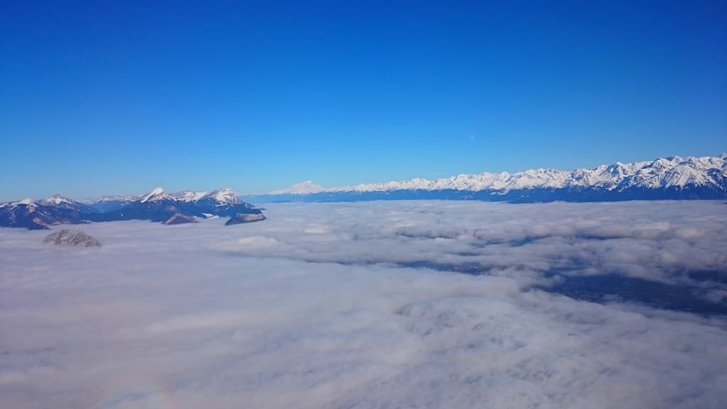 Mer de nuages au-dessus de Grenoble
