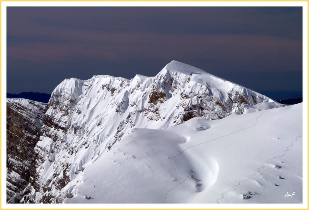rochers de la Balme bien enneigés