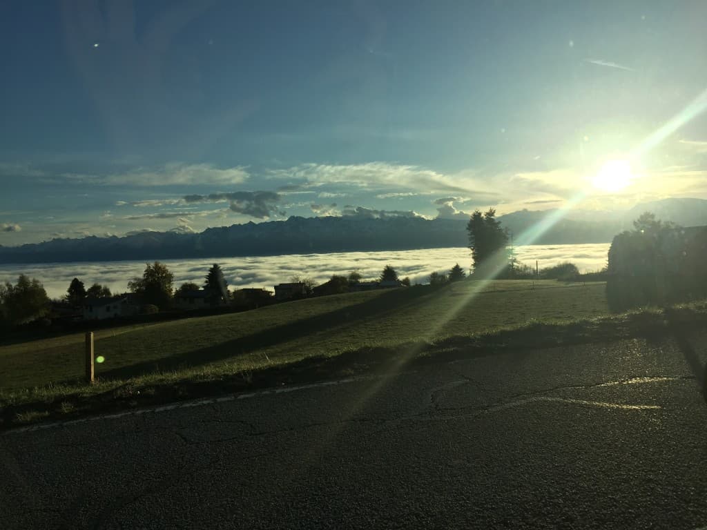 Route Saint Nizier au petit matin