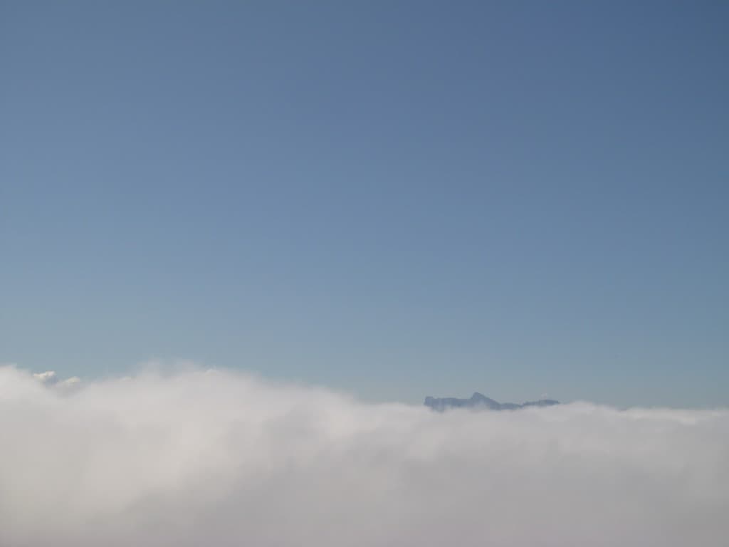 En entrant dans les nuages