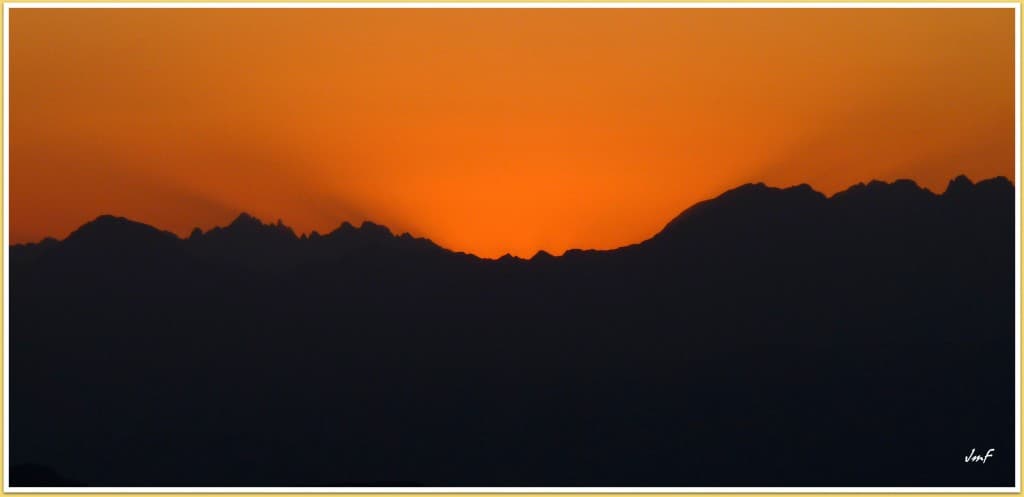 horizon en feu derrière Belledonne