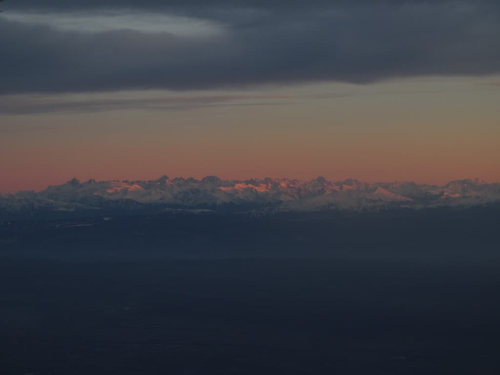 Oisans et Ecrins au soleil couchant