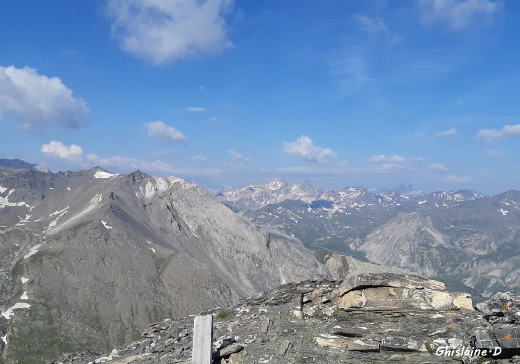 Vue de la pointe de Fréjus 2934m