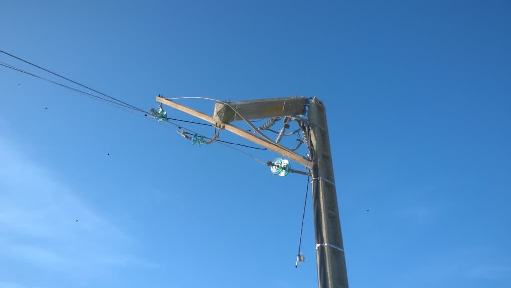 Dégâts poteaux électriques