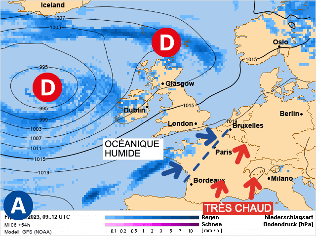Carte de prévisions d'europe du Vendredi 11 août 2023