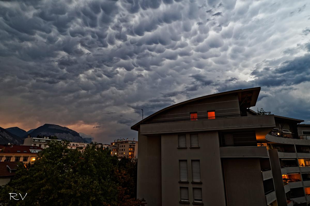 arrivée des orages sur Grenoble