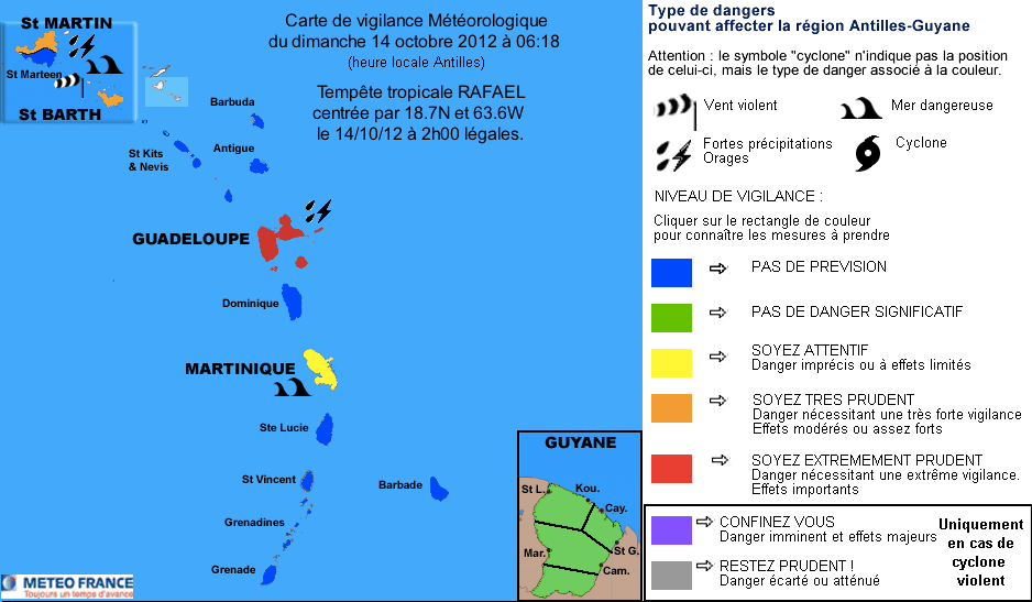 Image d'illustration pour Tempête tropicale Rafael : Alerte rouge en Guadeloupe