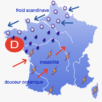 Image d'illustration pour 10/03/2013 - neige prévue dans le Nord-ouest de la France pour lundi